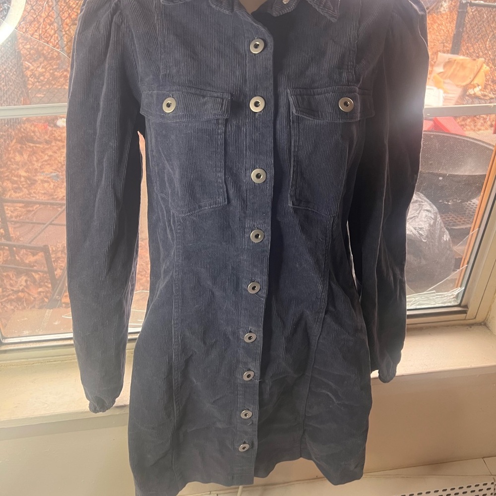 Forever 21 Navy Long Sleeve Dress